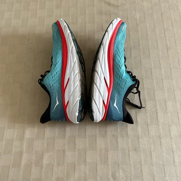 Hoka Clifton 8 Lace Up Sneakers in Real Teal / Aquarelle